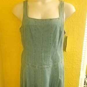 HP 🏵NWT Jessica Howard Denim Overall Dress 1X 16
